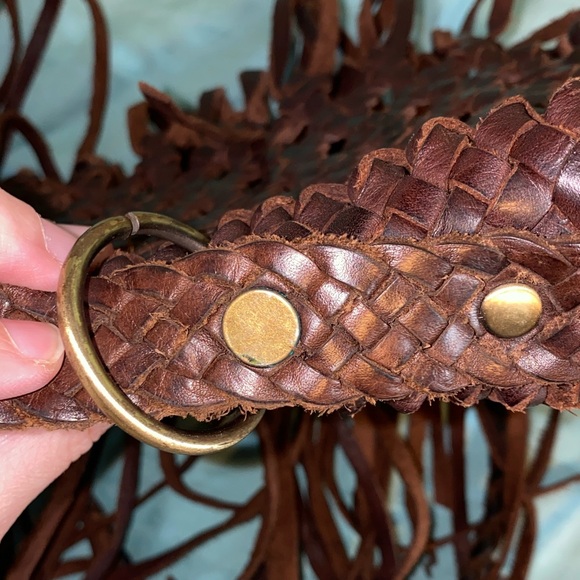 Vintage boho leather fringe bag - Picture 6 of 7